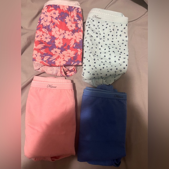 Hanes Other - 3X Hanes Women's Panties Set - Floral, White, Pink, and Blue